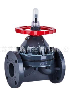 UPVC塑料手动酸碱腐蚀化工污水工业衬胶法兰隔膜阀G41F-10S