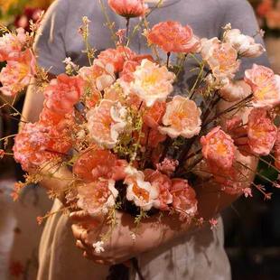 粉蝶 仿真假花客厅餐桌摆件 装饰品ins风仿真花