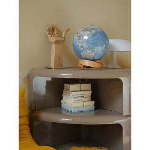 榉木螺旋实木宏微地球书房客厅办公室样板间地球仪摆件开业乔迁礼