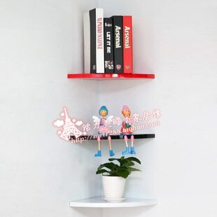 创意扇型转角CD架壁挂搁板置物架单个 家居装饰整理收纳架