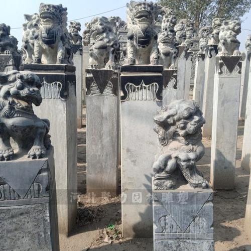 拴马桩石雕中式仿古门口十二生肖庭院别墅做旧四神兽招财石墩摆件