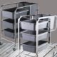 拆装 不锈钢五斗收集车酒店餐盘手推车饭店收餐车商用收台车运碗车