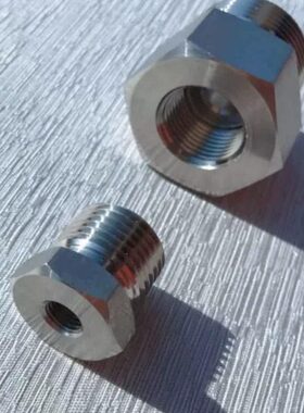 M8x1变一寸 不锈钢内外丝接头 组合式 内螺纹M8x1 外螺纹G1 一寸
