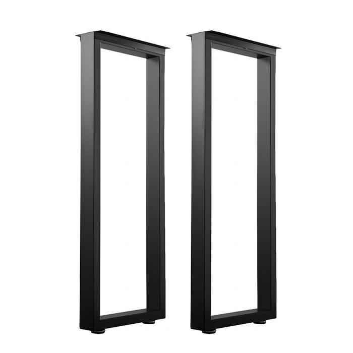 铁艺桌腿支架岩板办公桌子腿底座餐桌脚金属茶几桌架书桌脚架定制