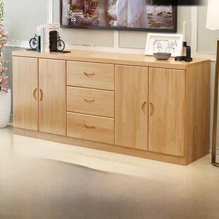 2024全新全实木电视柜拓宽深化客厅乡村卧室储物柜松木地板到天花