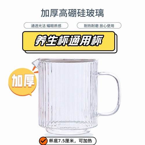 加厚全玻璃养生壶单杯办公室小型花茶壶一个多功能家用烧水煮茶杯