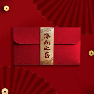 添嗣之喜红包生子祝福利是封生小孩宝宝出生贺喜加厚千元款红包袋