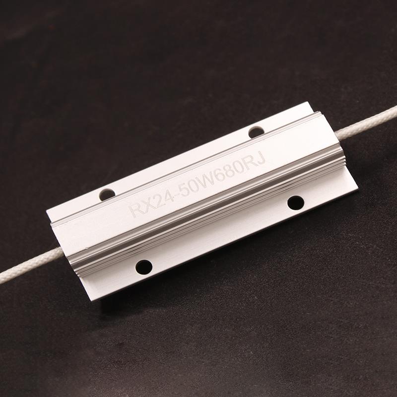 RX24-50W 560ΩJ/680欧银白色引线式电阻器电容放电启动铝壳电阻