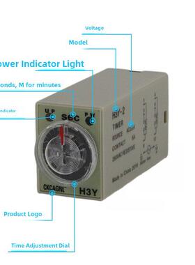 小型可调时间继电器H3Y-2上电延迟控制器220V24V St6P Jsz6限时装