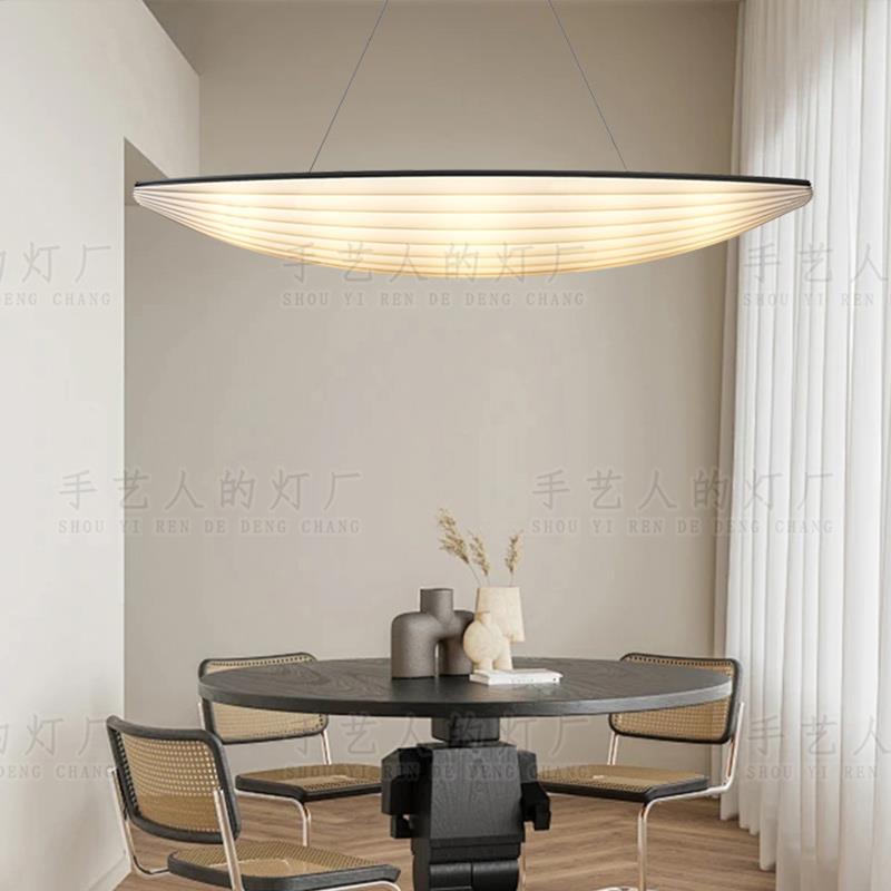 日式创意侘寂风餐厅民宿茶室禅意吧台吊灯法式客厅现代中古布艺灯