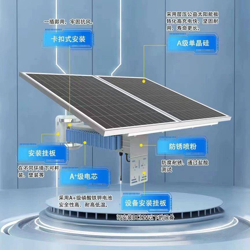 12V太阳能监控发电供电系