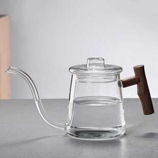 高硼硅玻璃手冲咖啡壶煮家用挂耳长嘴手冲壶细口烧水壶咖啡用具