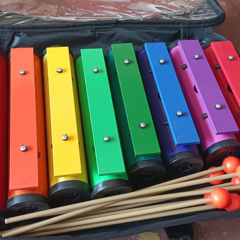 包邮大号8音砖圆管共r鸣钟琴铝板琴幼儿园早教奥尔夫打击乐器