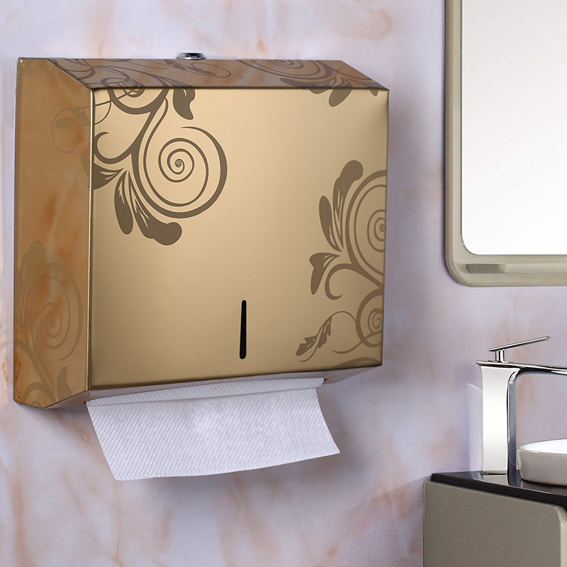 不锈钢擦手纸盒家用酒店厕所擦手纸E架壁挂式卫生间抽纸巾盒免打