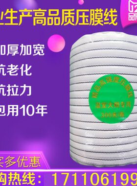 度带膜绳丝膜温白色线压压膜扁配件压室带强高涤纶大棚薄膜绳子