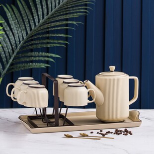 杯子家用客厅水具 欧式 茶杯套装 杯具 轻奢水杯套杯陶瓷H茶壶水壶