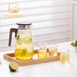 ESSONIO凉水壶家用大容量冷水壶玻璃耐高温泡茶壶扎壶冷泡壶