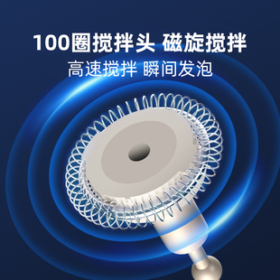 便携奶泡机家用打奶泡器热牛奶打发器电动咖啡搅拌杯加热杯打泡器