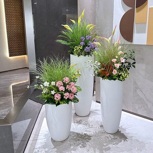 wo+仿真花假花绣球花芦苇草商场大堂大厅落地装饰摆放售楼处摆件