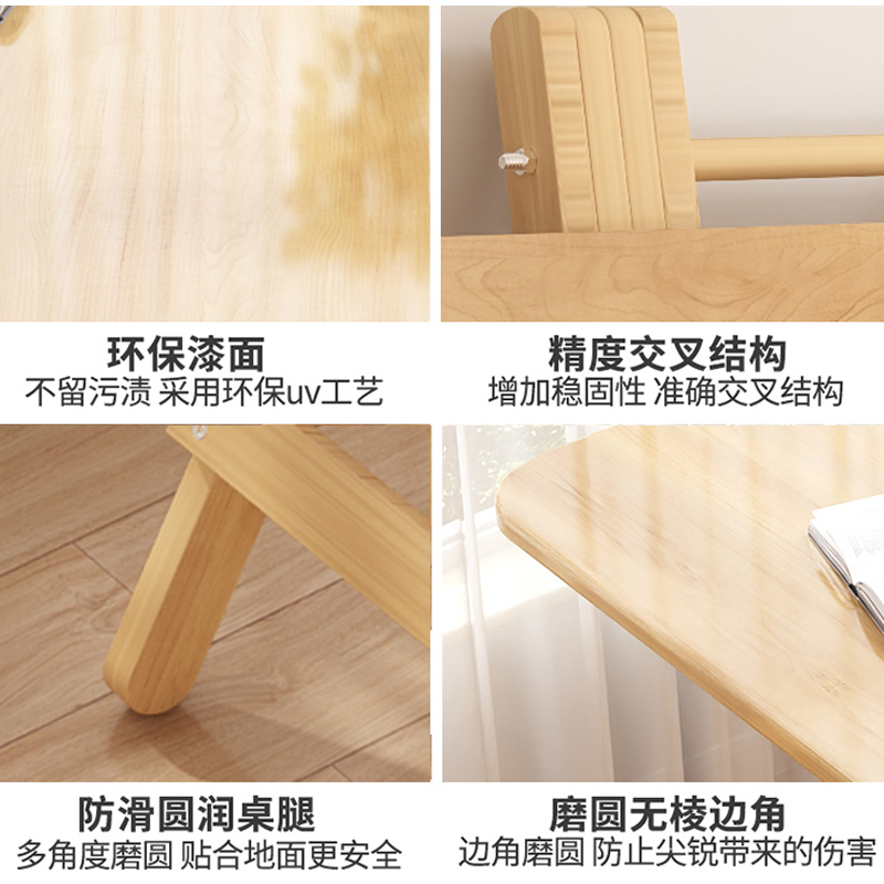 实木可折叠桌子餐桌家用小户型方桌简易摆摊折叠桌打牌四方桌圆桌