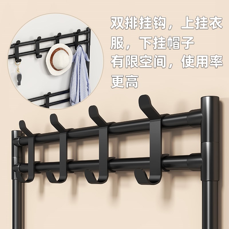 鞋架子简易门口家用多层室内出租房宿舍爆款2024多功能挂衣架一体