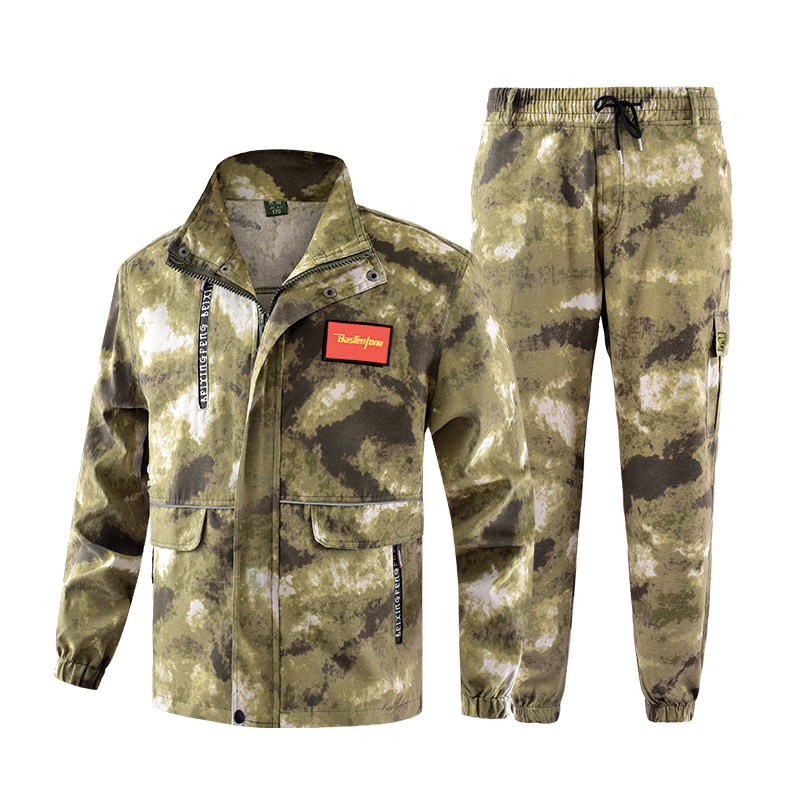 工作服套装男士春夏季透气耐脏耐磨迷彩服劳保服劳动工服工地工装