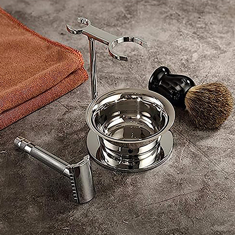 剃胡刀架刷架工具组合架s胡刷金属支架手动剃须摆放架刮胡刀置物