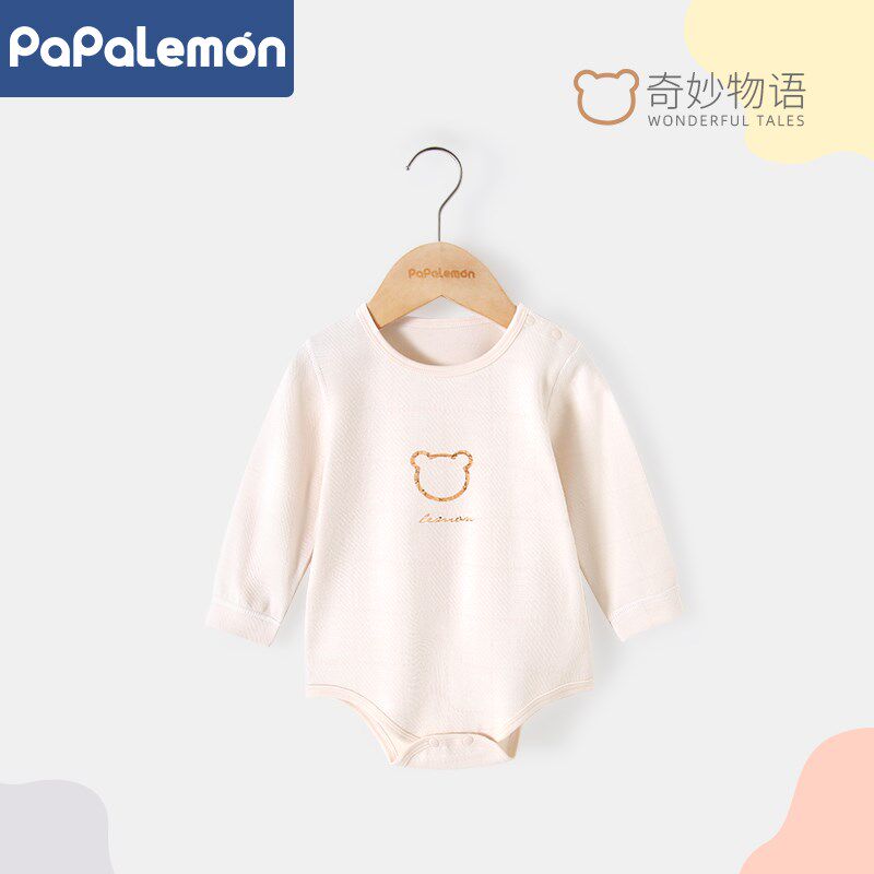 柠檬爬爬婴儿包屁衣春秋季女宝宝三角哈衣爬服Q秋装外出可爱连体