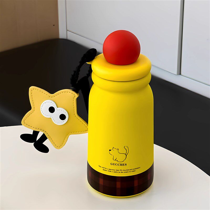 简约保温杯女f生2025新款大容量水杯可携式学生上学专用吸管杯子