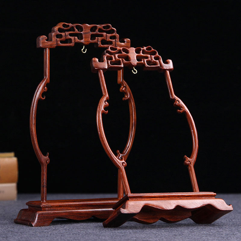 红木架吊玉架实木质挂玉架首饰架饰品展示架M红酸枝木玉器装饰架