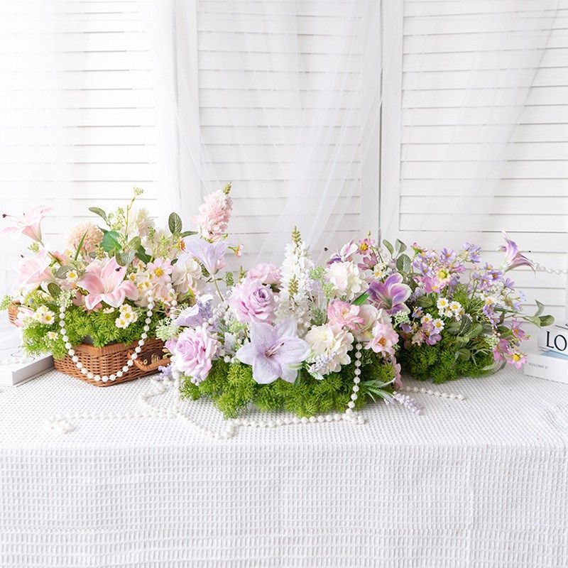 桌面摆件小桌花艺盆栽 婚礼迎宾甜品台柜台活动仪式布置装饰假花,节庆用品/礼品,婚庆绢花,淘宝优惠券,粉丝福利购,淘宝优惠卷