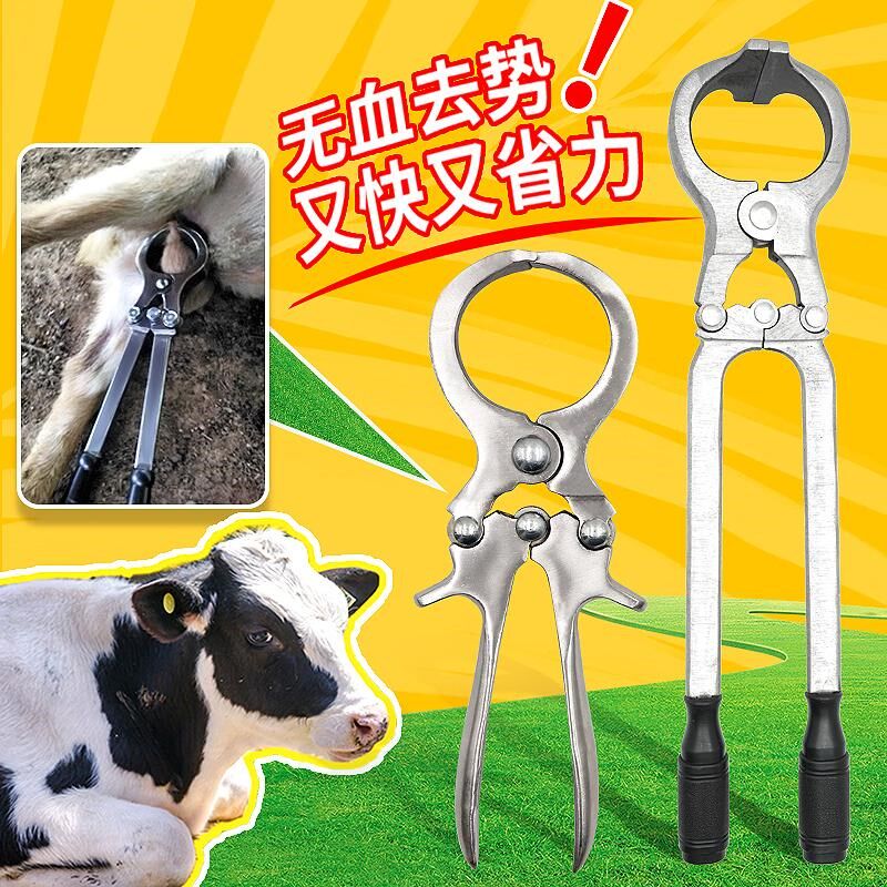 猪牛羊无血去势钳煽羊钳阉割钳不锈钢去势K器养殖兽用结扎夹蛋钳