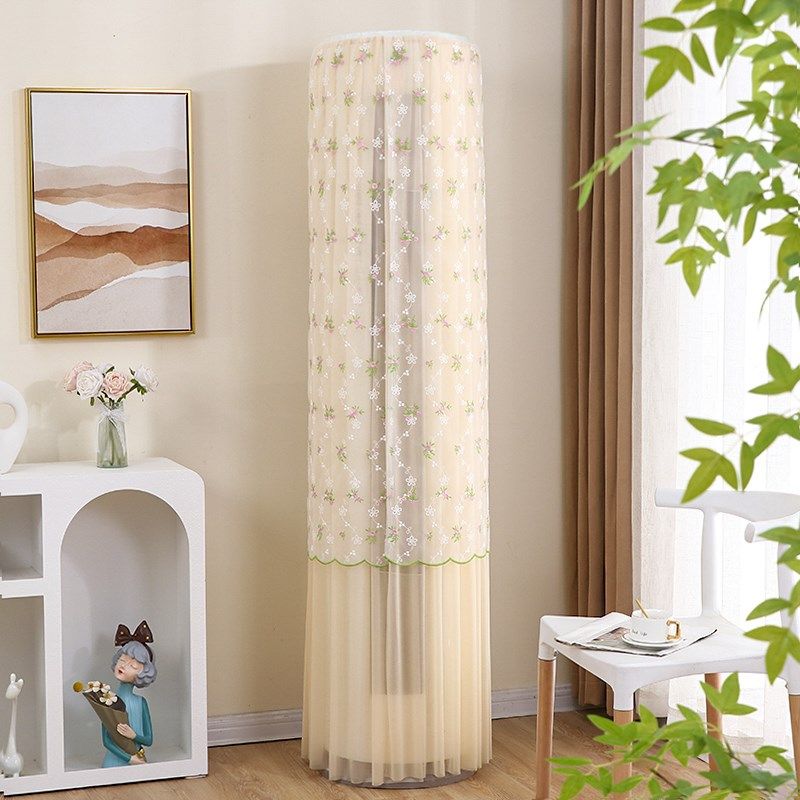 空调罩圆柱柜机罩圆柜机防尘罩立式圆E形蕾丝空调盖布2025新款盖