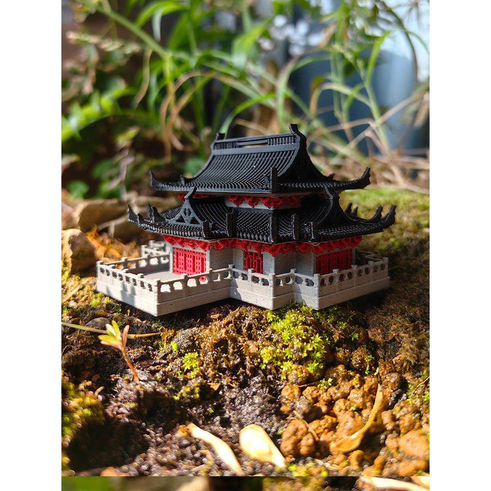 大雄宝殿造景小摆件假山奇石水陆鱼缸庭院盆景书房中式古建筑模型,家居饰品,户外/庭院摆件,淘宝优惠券,粉丝福利购,淘宝优惠卷