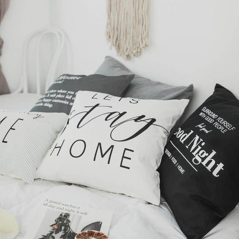 ins风简约抱枕靠垫白色客厅沙发靠枕套北欧几何长方形腰枕不含芯,居家布艺,靠垫/抱枕,淘宝优惠券,粉丝福利购,淘宝优惠卷
