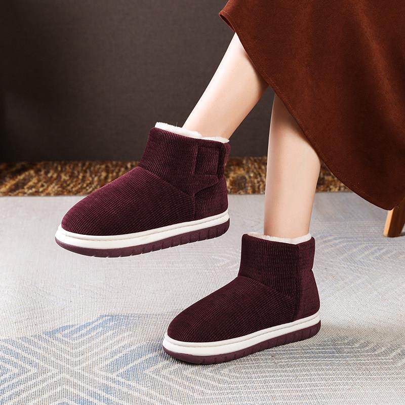 冬季加绒加厚高包后跟魔术贴男女中老年居家外穿防滑厚底保暖棉鞋,居家布艺,居家棉拖/棉鞋,淘宝优惠券,粉丝福利购,淘宝优惠卷