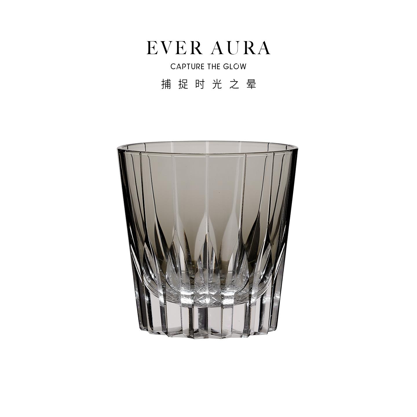 EVRA【星芒】江户切子水晶玻璃威士忌酒杯手工雕刻 高级礼盒套装