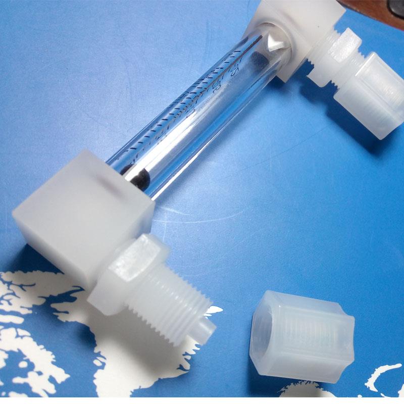 Pvdf防腐蚀玻璃转子流量计气体空气防腐蚀微小浮子价格不卖