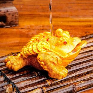 茶宠物可养变色金蟾紫砂蛤蟆青蛙茶具茶盘金蝉茶宠茶桌上的小摆件