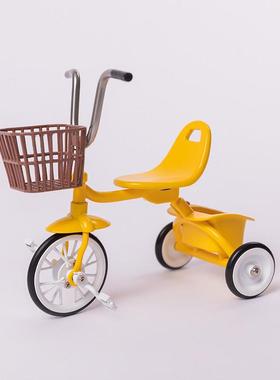 新款三轮车模型娃娃配饰道具儿童三轮车模型