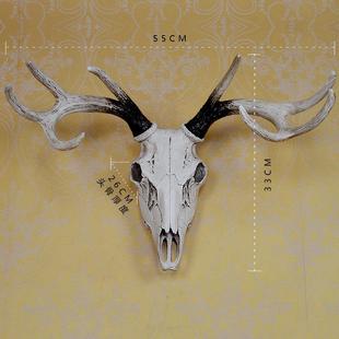 仿古旧鹿头羊头牛头壁挂壁饰欧式个性装饰品夜场酒吧挂饰动物墙饰