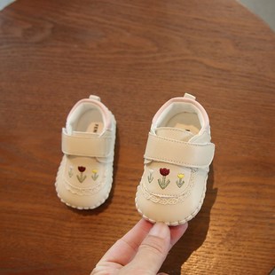 婴儿棉鞋6-12个月秋冬t季一岁女宝宝学步鞋软底小月龄公主鞋子加