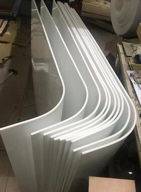 亚克力圆弧L型U型N型防护罩板  透明白色有机玻璃机W器设备门挡板