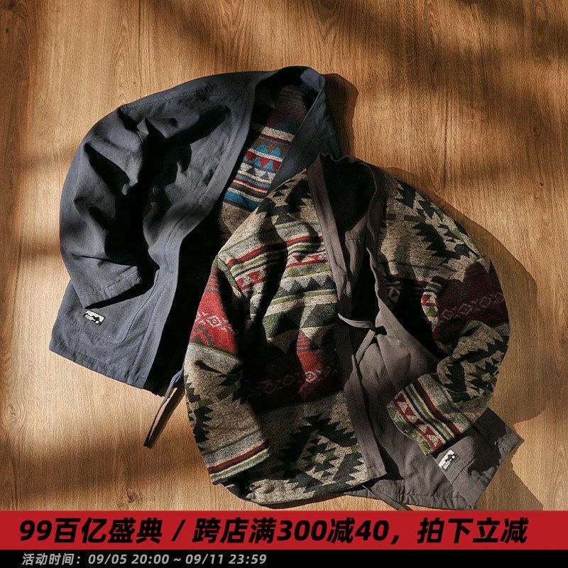 古着两面穿冬季日系道袍开衫棉衣男宽松青少年保暖民族风棉服,男装,棉衣,淘宝优惠券,粉丝福利购,淘宝优惠卷