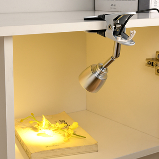 鱼缸水族聚光照射展柜床头灯万w向头USB夹子灯LED书桌宿舍夹子台