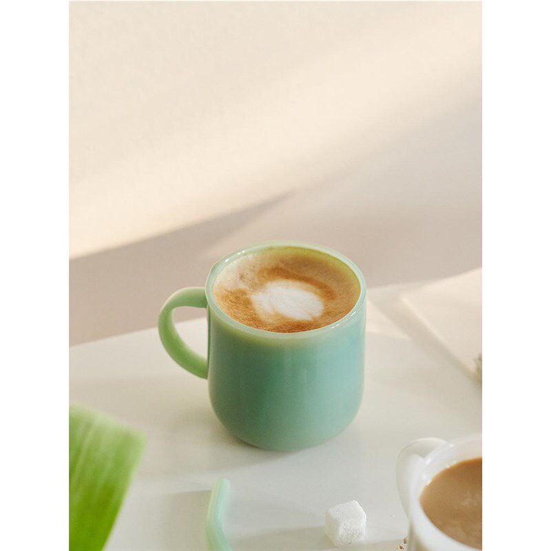 玻璃杯耐热防爆耐高温家用办公室热水杯高颜值高硼硅咖啡杯女