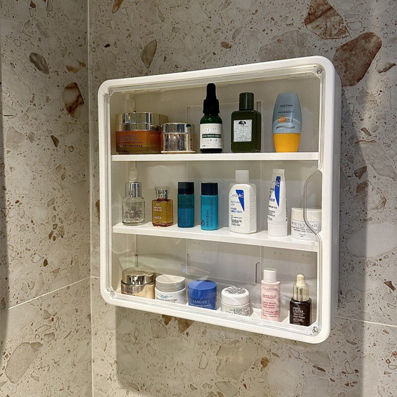 壁挂化妆品护肤品收纳盒大容量多层防尘防水洗漱台浴室收纳置物架