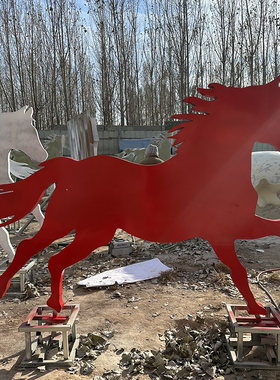 不锈钢抽象几何运动人物剪影雕塑打球跑步骑自行车打太极体育造型