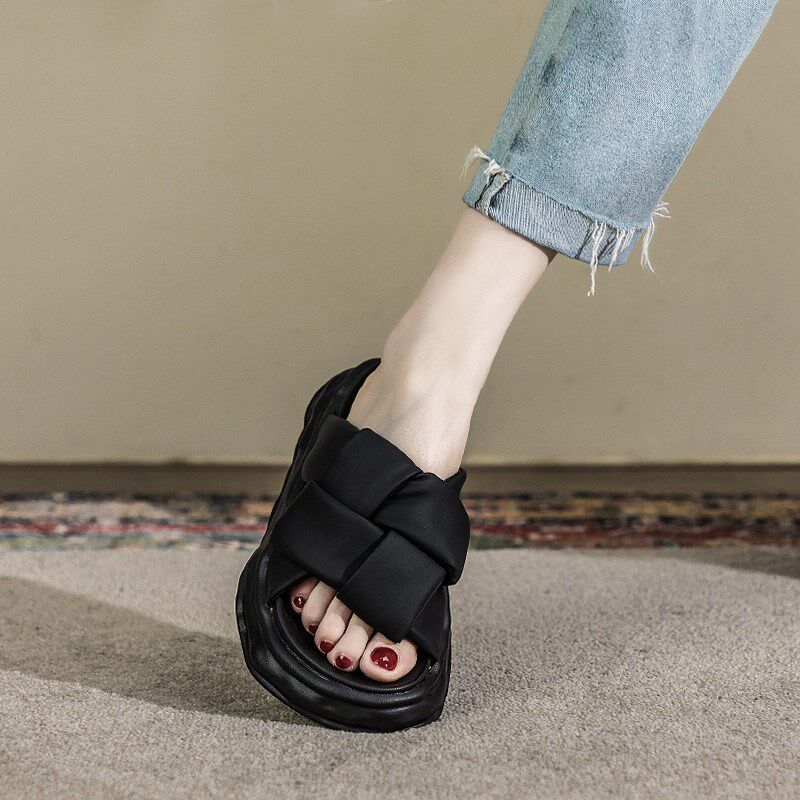 网红拖鞋女夏外穿2025年夏季新款时尚厚底今年流行的凉拖外出爆款