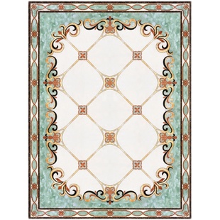 欧式拼花瓷砖800x800 客厅微晶石地板砖饭厅过道玄关拼花图抛晶砖